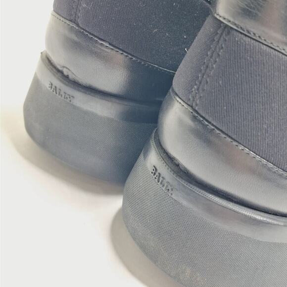 Bally Sock Boots Rare Leather Square Toe Men's 7 Women's 9 Italy Goth Industrial - Picture 13 of 16